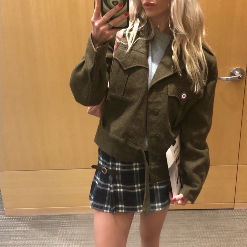 Brandy Melville Plaid  skirt with buckles